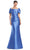 Alexander by Daymor 1967S24 - Beaded Button Mermaid Evening Dress Evening Dresses 4 / Periwinkle