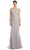 Alexander by Daymor 1973S24 - Lace Applique Short Sleeve Prom Dress Prom Dresses 4 / Pale Mauve
