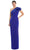 Alexander by Daymor 1982S24 - One-Sleeve Ruffle Detailed Prom Gown Prom Dresses 4 / Sapphire