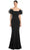 Alexander by Daymor 1983S24 - Ruffled Off-Shoulder Prom Gown Prom Dresses 4 / Black