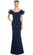 Alexander by Daymor 1983S24 - Ruffled Off-Shoulder Prom Gown Prom Dresses 4 / Midnite