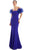 Alexander by Daymor 1983S24 - Ruffled Off-Shoulder Prom Gown Prom Dresses 4 / Sapphire