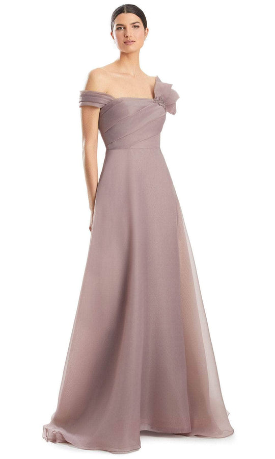 Alexander by Daymor 1985S24 - Pleated One-Sleeve Ballgown