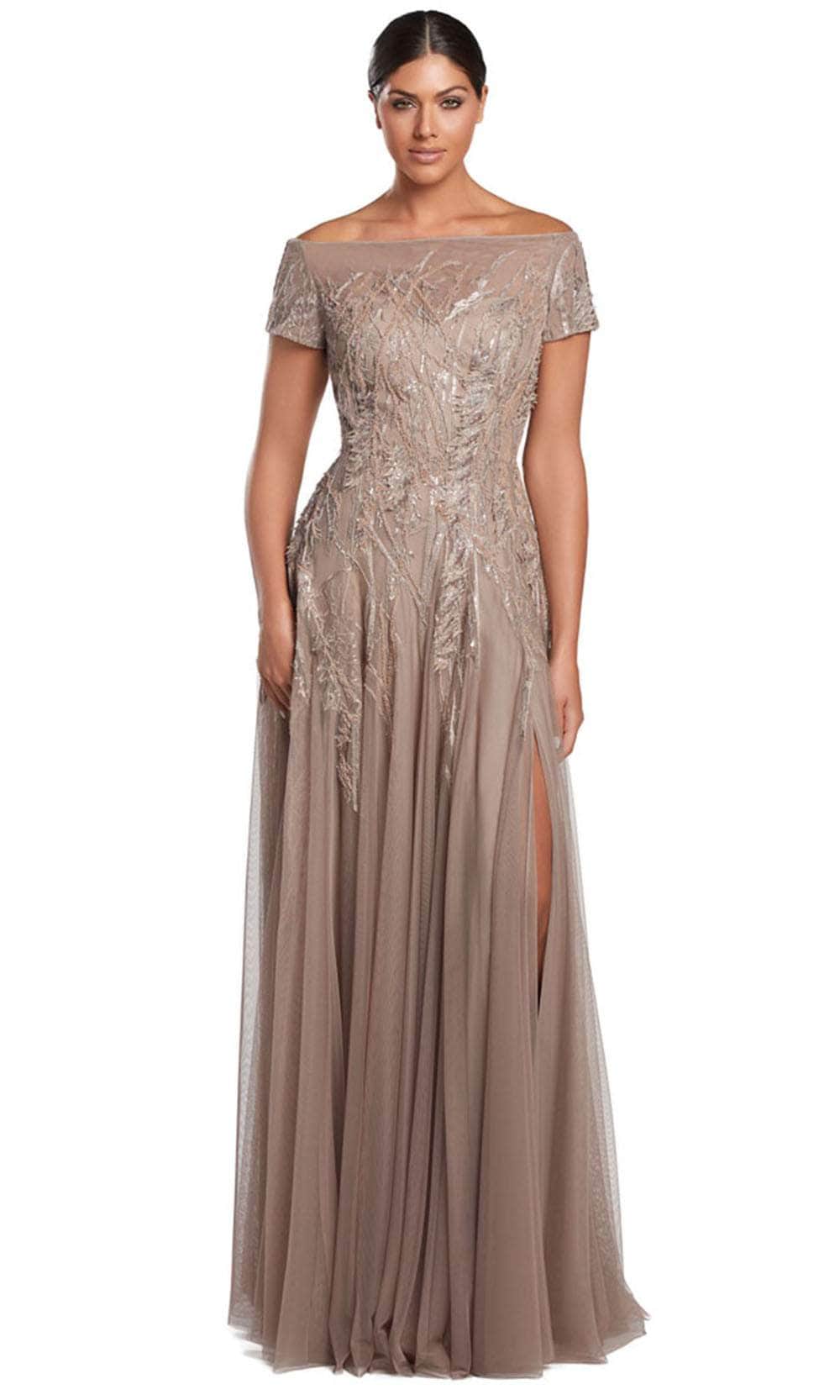Alexander by Daymor 2051F24 Prom Dress - Bisque/Multi | NewYorkDress Alexander by Daymor 2051F24 Prom Dress - Bisque/Multi | NewYorkDress