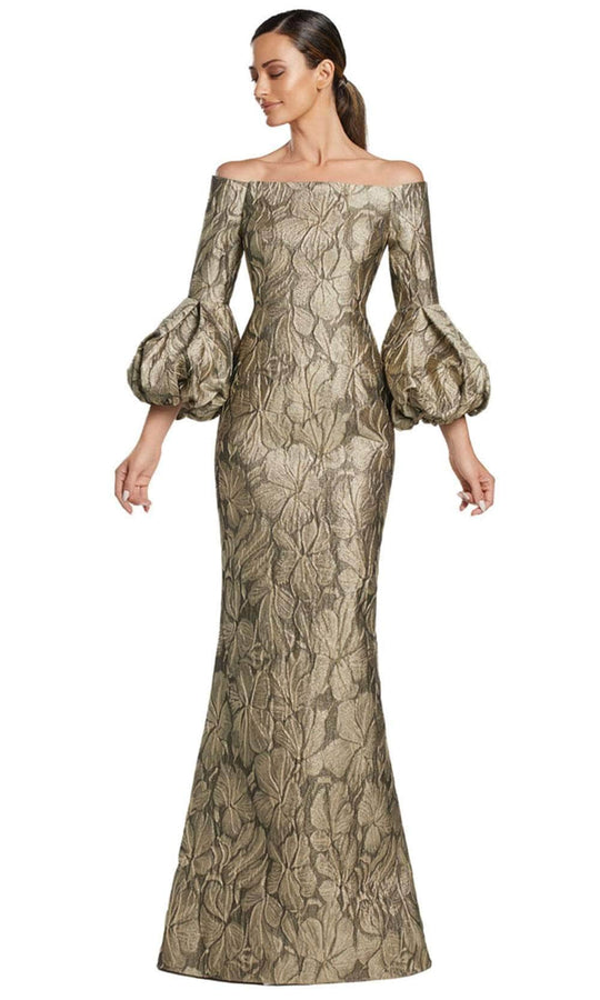 Daymor 2054F24 - Off-Shoulder Long Sleeve Dress