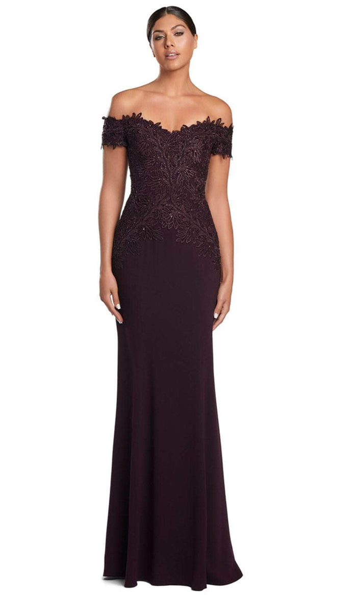 aubergine prom dress Women's Terani Couture Rose Silver Beaded Tulle Sleeveless Sweetheart Ballgown Dress