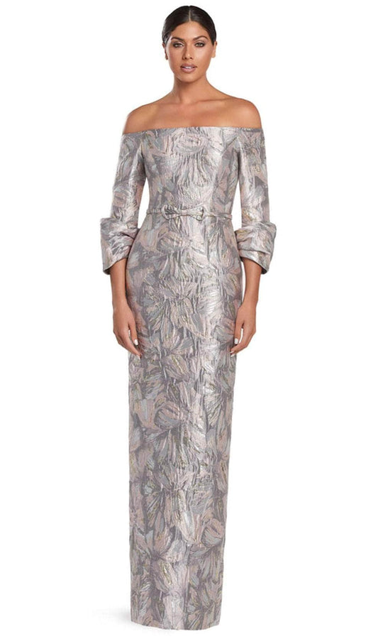 Alexander by Daymor 2061F24 - Off-Shoulder Column Evening Gown