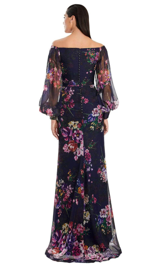 Alexander by Daymor 3045S25 Floral Print A-Line Evening Dress