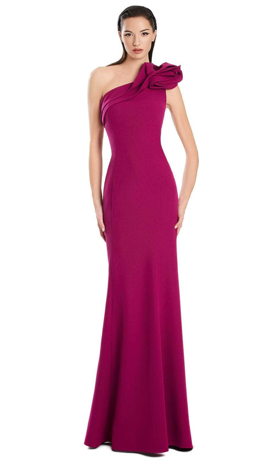 Alexander by Daymor 3076S25 - One-Shoulder Rosette Mermaid Gown