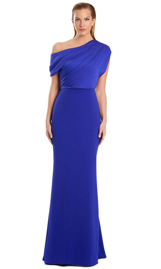 Alexander by Daymor 3083S25 - Draped One-Shoulder Sheath Gown