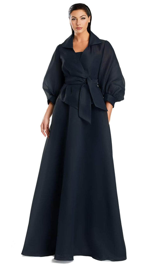 Alexander by Daymor 3090S25 - Straight Across Gown with Wrap Jacket