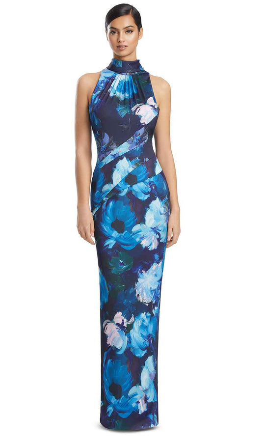 Alexander by Daymor 3201S26 - Halter Floral Column Gown