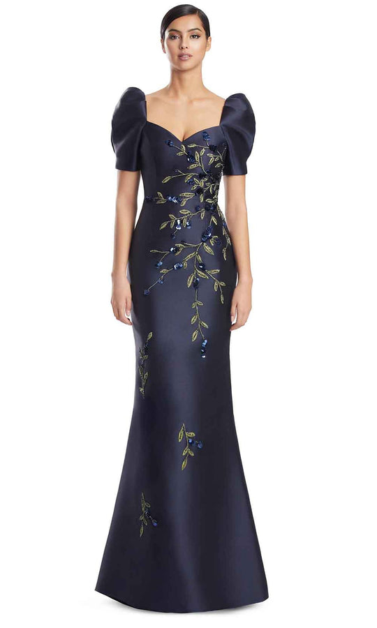 Alexander by Daymor 3227S26 - Puff Sleeve Applique Gown
