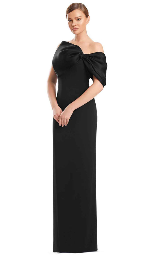 Alexander by Daymor 3248S26 - Asymmetric Bow Evening Gown