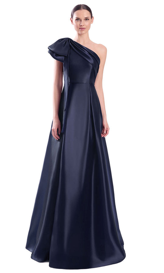 Alexander by Daymor 3342F26 One Shoulder Bow Evening Dress