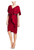 Alexander by Daymor - 609 Drape Short Sleeve Cocktail Dress Mother of the Bride Dresses 2 / Red