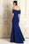Alexander by Daymor 767 - Ribbon Paneled Trumpet Formal Gown Mother of the Bride Dresses 10 / Navy