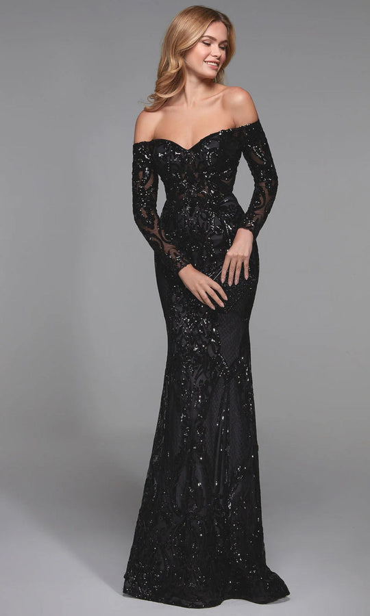 Alyce Paris 27544 - Sequin Off Shoulder Sheath Gown