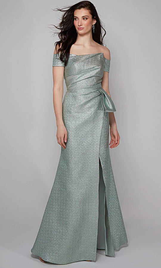 Alyce Paris 27639 - Jacquard Off Shoulder Sheath Gown