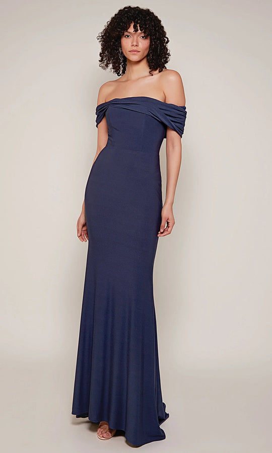 Alyce Paris 27680 - Ruched Off Shoulder Jersey Dress