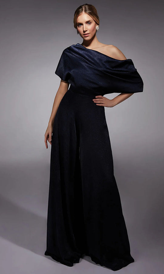 Alyce Paris 27743 - One Shoulder Wide-Leg Jumpsuit