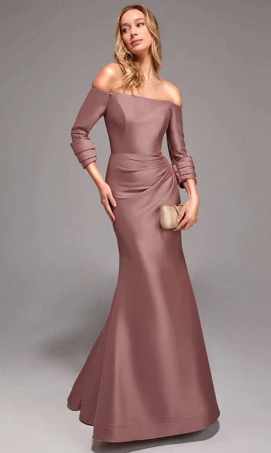 Alyce Paris 27782 - Off Shoulder Gown with Cuffed Sleeves