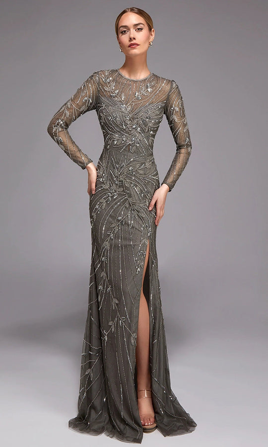 Alyce Paris 27801 - Beaded Illusion Sleeve Evening Gown
