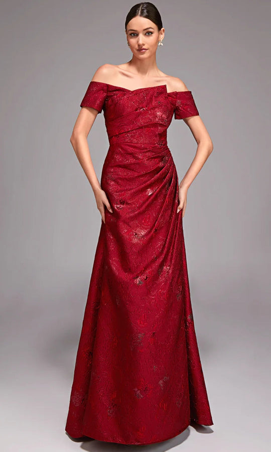 Alyce Paris 27828 - Off Shoulder Jacquard A-Line Gown