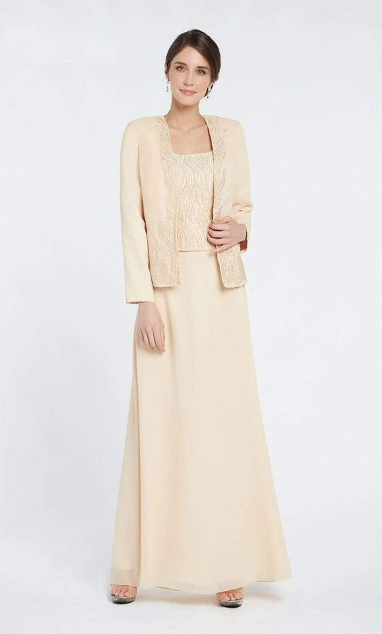 Alyce Paris - Beaded Chiffon Sheath Dress 29953