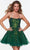 Alyce Paris 3111 - Glitter Halter Cocktail Dress Homecoming Dresses 000 / Pine