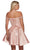 Alyce Paris 3128 - Illusion Cap Sleeve Lace Cocktail Dress Special Occasion Dress