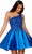 Alyce Paris 3149 - Embroidered One-Sleeve Cocktail Dress Homecoming Dresses 000 / Royal