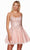 Alyce Paris 3152 - Embroidered A-Line Homecoming Dress Special Occasion Dress 000 / Blush