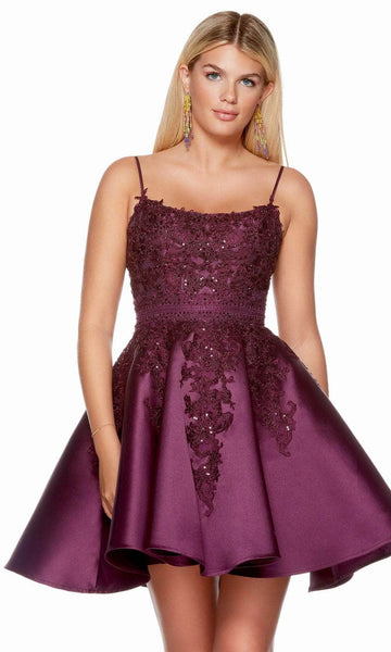 formal lace dress Long Black and Blue Lace Formal Gown with Sleeves Black/Navy / 8