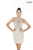 Alyce Paris 4249 - Glittered High Halter Cocktail Dress Special Occasion Dress 6 / Champagne