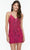 Alyce Paris 4515 - Glitter Open Back Cocktail Dress Cocktail Dresses 000 / Raspberry