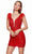 Alyce Paris 4614 - Plunging Lace Homecoming Dress Special Occasion Dress 000 / Red