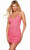 Alyce Paris 4626 - Beaded Cross Strap Homecoming Dress Special Occasion Dress 000 / Neon Pink