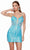 Alyce Paris 4648 - Illusion Corset V-Neck Cocktail Dress Special Occasion Dress 000 / Light Turquoise