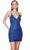Alyce Paris 4657 - Deep V-Neck Sparkly Cocktail Dress Special Occasion Dress 000 / Royal