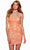 Alyce Paris 4658 - Sequined Scoop Neck Cocktail Dress Party Dresses 0 / Bright Orange-Sand