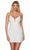 Alyce Paris 4668 - Plunging Sequin Homecoming Dress Special Occasion Dress 000 / Diamond White