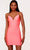 Alyce Paris 4695 - Deep V-Neck Jersey Homecoming Dress Party Dresses 000 / Hyper Pink