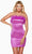 Alyce Paris 4723 - Feathered Straight-Across Cocktail Dress Prom Dresses 000 / Neon Magenta