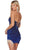 Alyce Paris 4746 - V-Neck Fringed Slit Homecoming Dress Prom Dresses