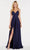 Alyce Paris 60453 - Cut Out V-Neck Evening Gown Bridesmaid Dresses 00 / Blush