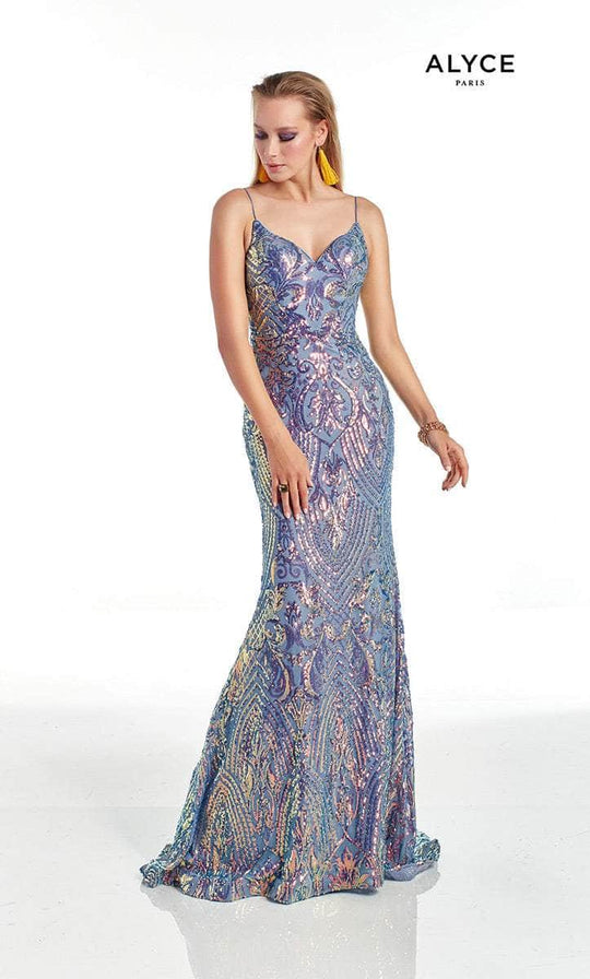 Alyce Paris 60939 - Sweetheart Patterned Sequin Prom Dress