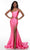 Alyce Paris 61159 - Asymmetrical Satin Evening Gown Prom Dresses 000 / Shocking Pink
