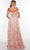 Alyce Paris 61308 - Off-Shoulder Floral Evening Dress Evening Dresses 6 / Rosewater