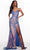 Alyce Paris 61354 - Iridescent Sequin V-Neck Evening Dress Evening Dresses 6 / Dragon Scale